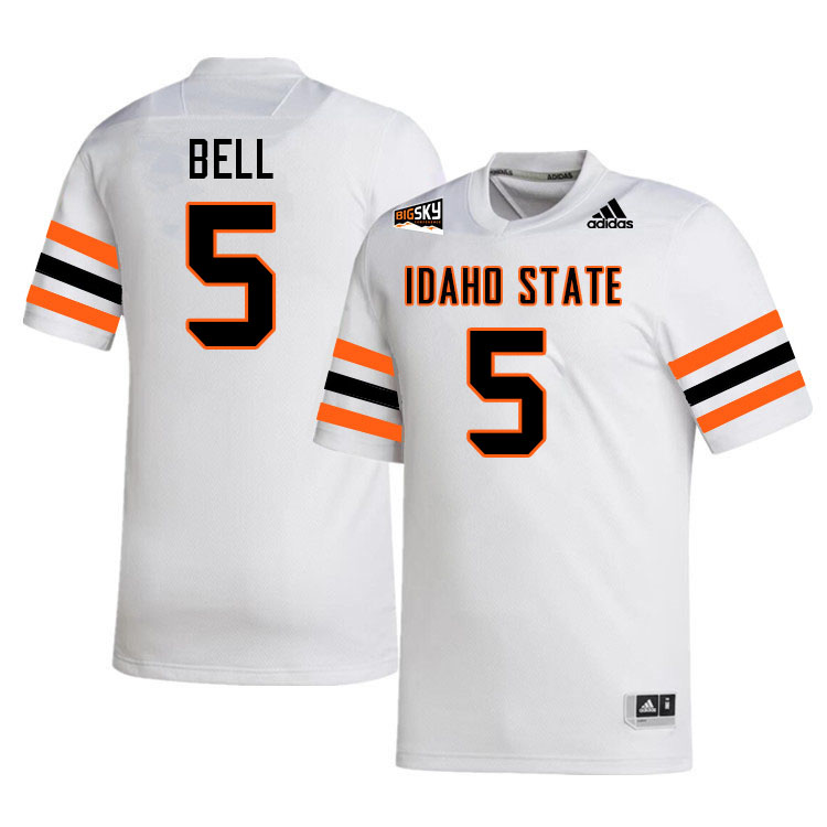 Men #5 Jayden Bell Idaho State Bengals 2023 College Football Jerseys Stitched-White